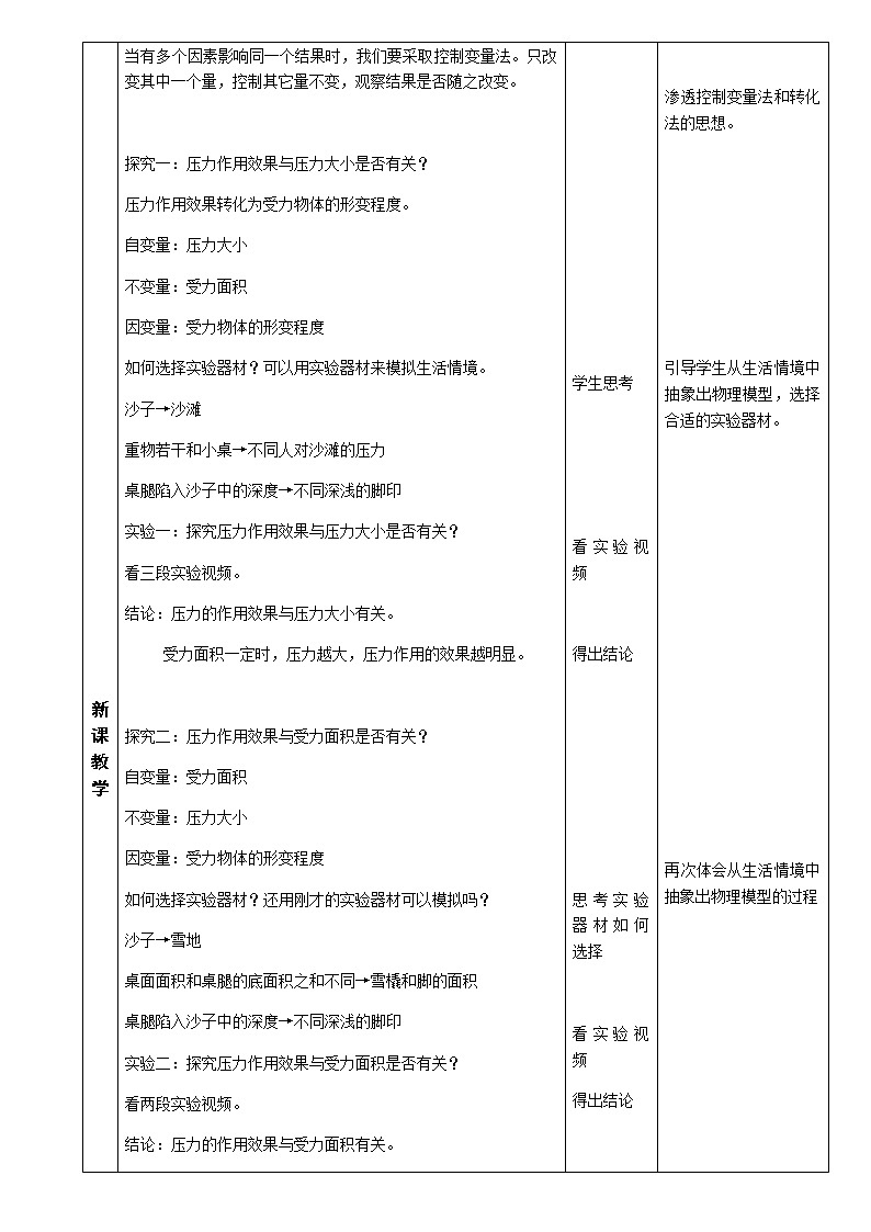 初二物理(人教版)-压强-1教案第2页
