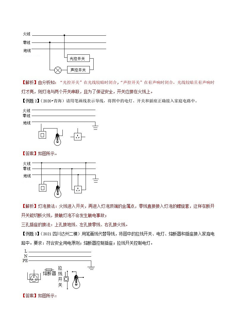 专题19 与家庭电路有关的冷门作图题强化训练(解析版)第2页