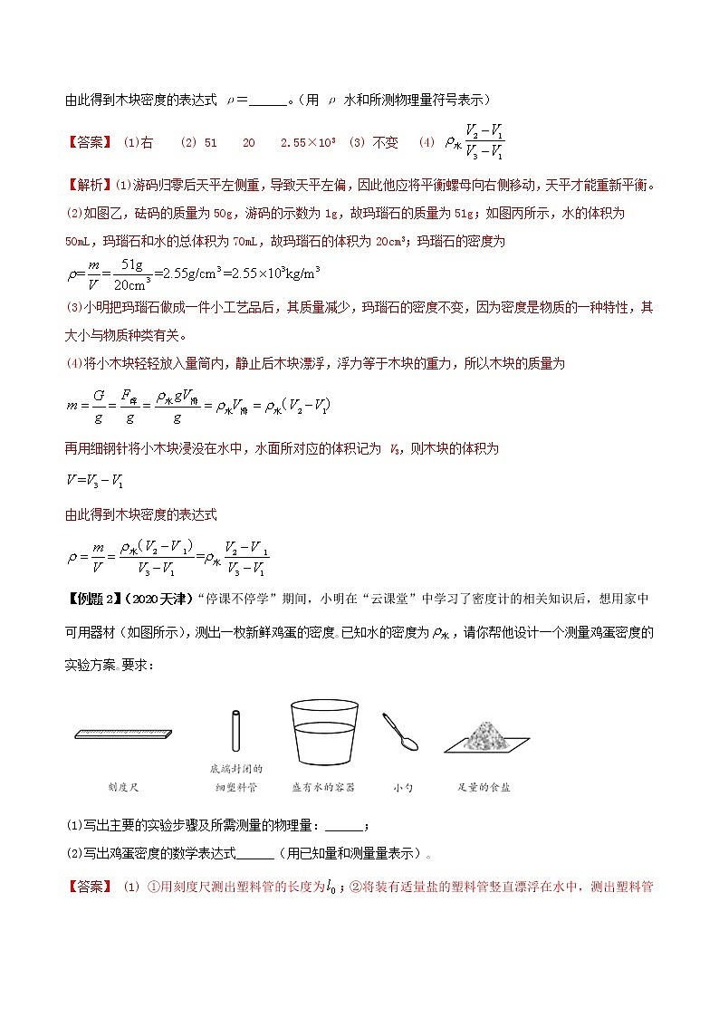 专题06涉及浮力的密度实验重点问题对策(解析版)第2页