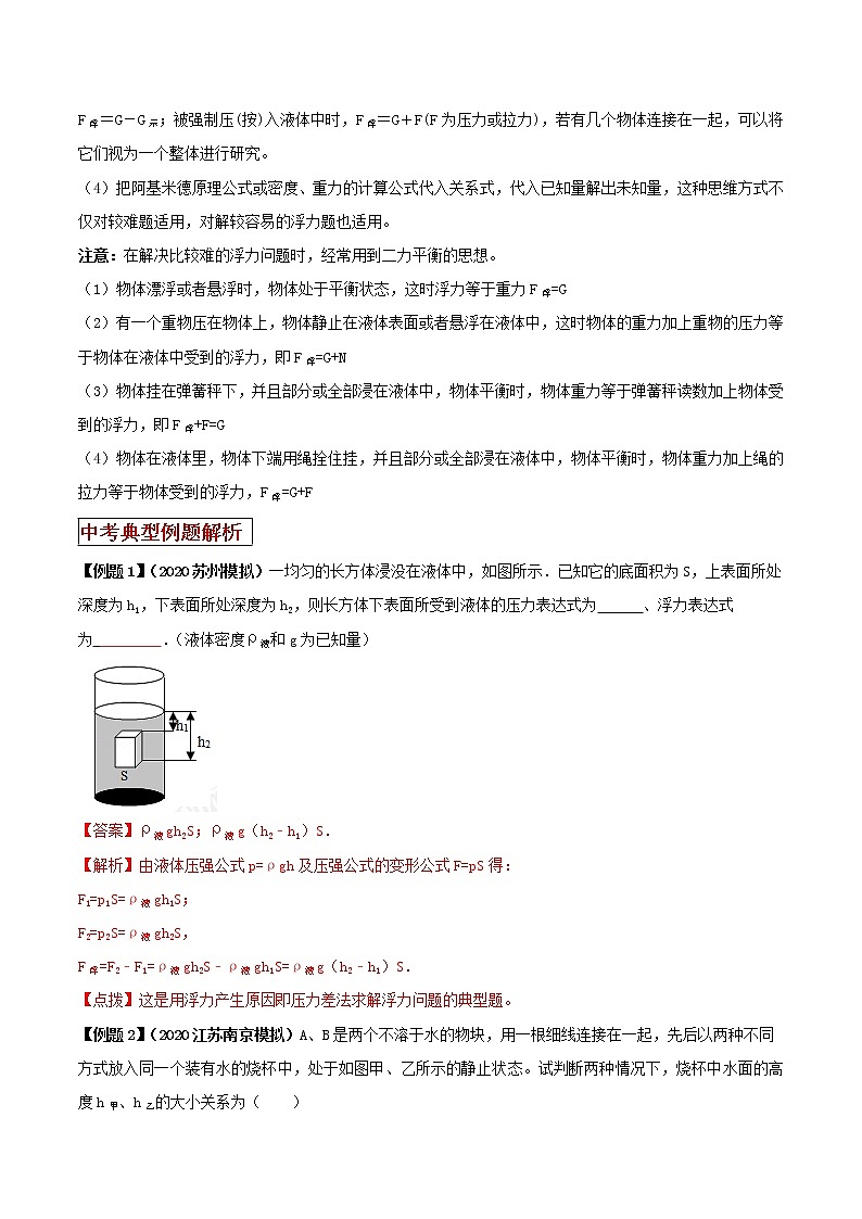 专题09 计算浮力问题的多种方法 (解析版)第2页