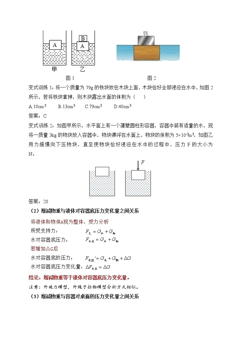 初中物理中考二轮专题练习 题型21 有关浮力动态变化问题第2页