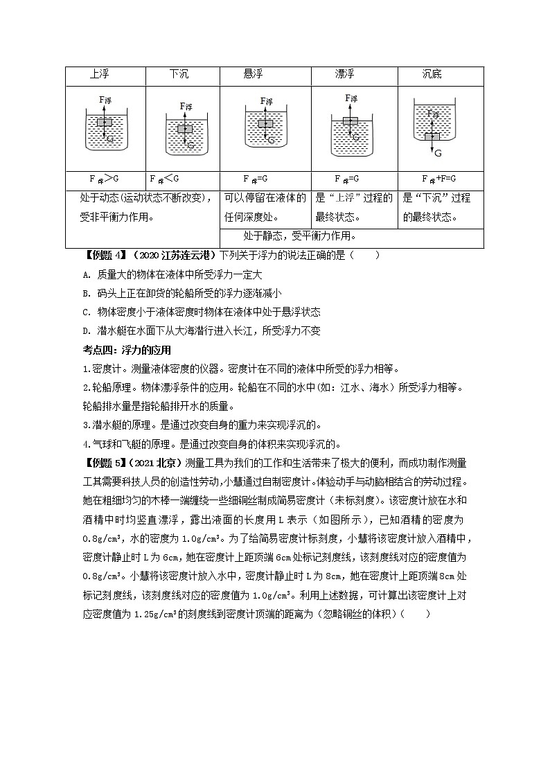 专题10 浮力(原卷版)第3页