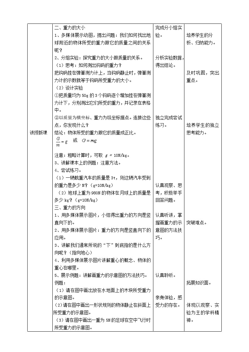 7.3 重力(课件+教案+练习+学案)02