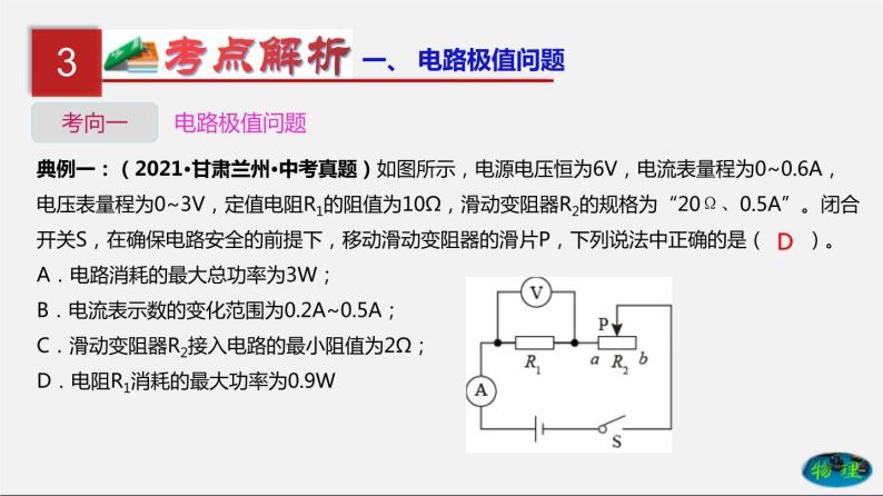 第21单元电路极值与电功率综合课件PPT+单元+真题(原卷+解析)08