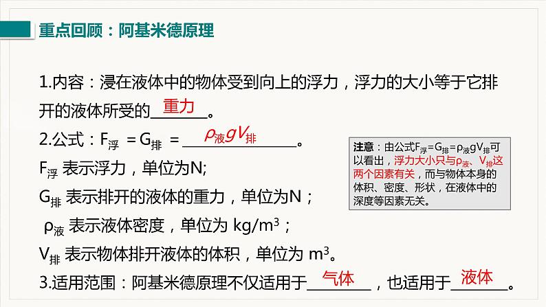 第十章  浮力 小结与复习--2021--2022学年人教版八年级物理下册精品教学课件第7页