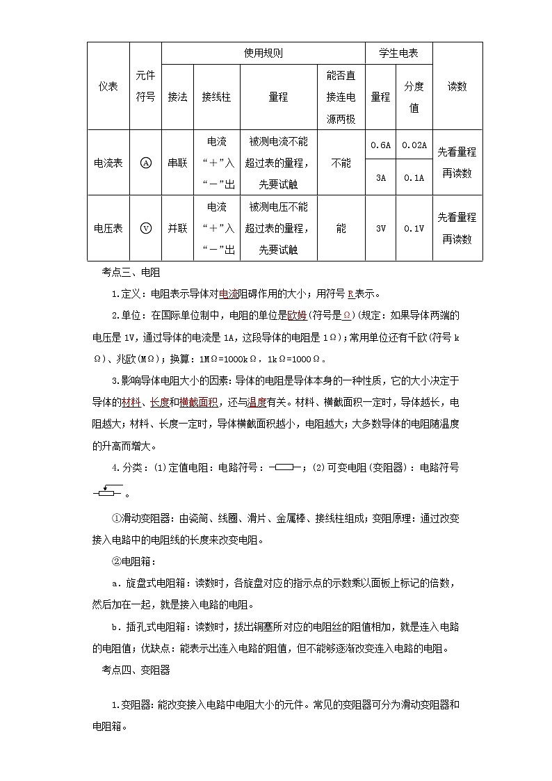 考点14电压与电路(解析版)-2022年物理中考一轮过关讲练(人教版)学案03