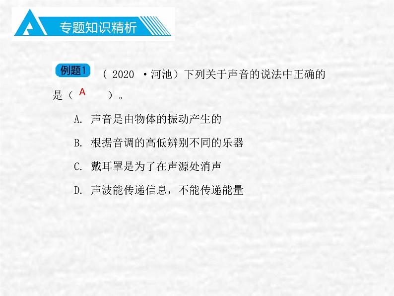 中考物理总复习24 专题二声、光知识PPT课件第5页