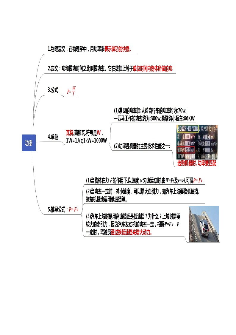 读懂中考物理专题11功和机械能(知识导图)02