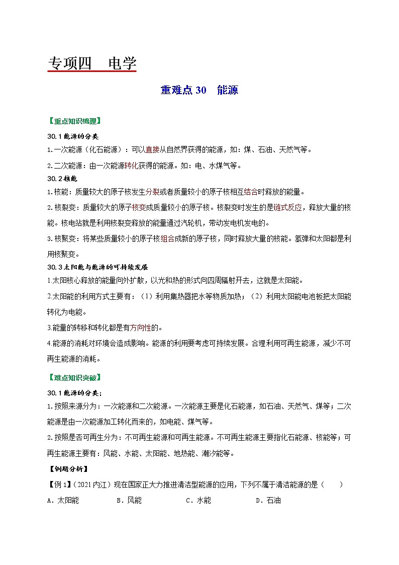 重难点30能源(学生版)第1页