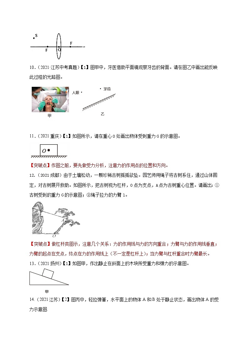 专题练习7作图-2022年中考物理热点及重难点专练试卷(原卷+解析)03