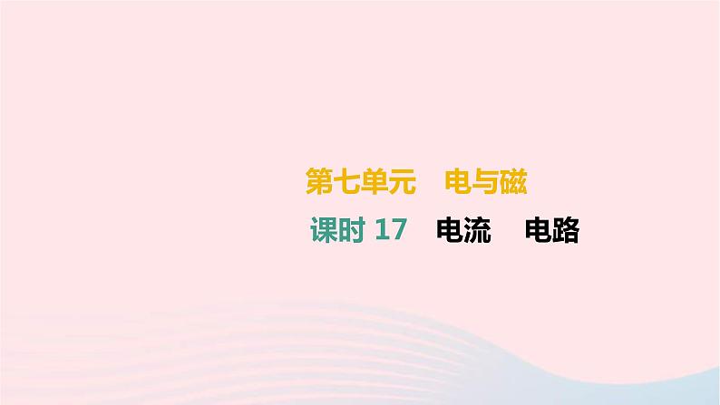 中考物理高分一轮单元复习17《电流电路》课件(含答案)第1页