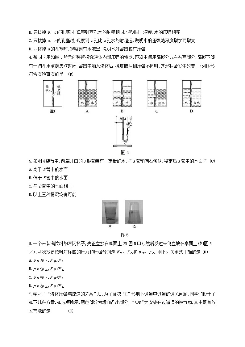 中考物理一輪復(fù)習(xí)第09章《壓　強(qiáng)》復(fù)習(xí)測試 (含答案)第2頁