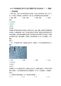 2020年天津市滨海新区中考一模物理试题(含解析)