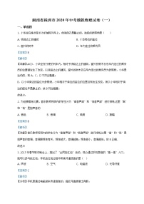 2020年湖南省株洲市中考一模物理试题