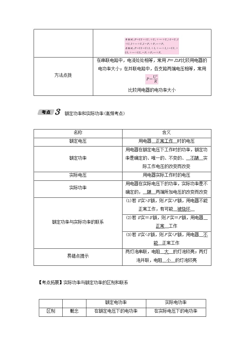 中考物理一轮复习讲与练第13讲《电流做功与电功率》(含答案)第3页