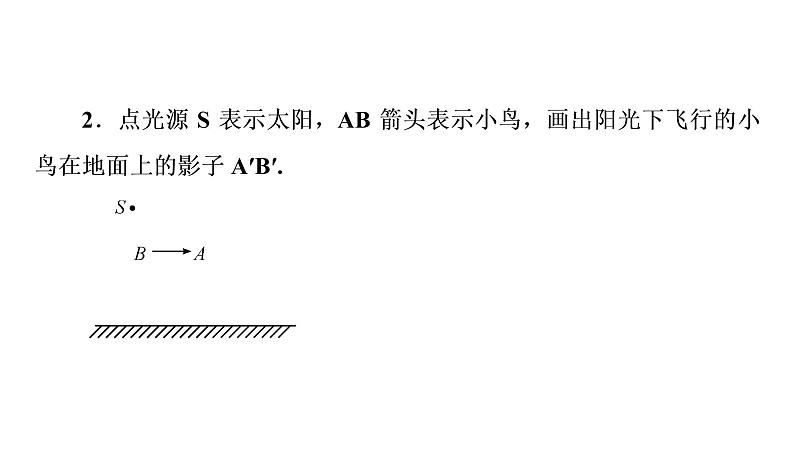 小专题(三)光学作图(习题PPT)2021-2022学年八年级上册物理人教版(19张)第3页