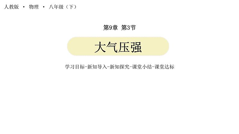 人教版八年级物理下册----9.3大气压强 课件+素材01