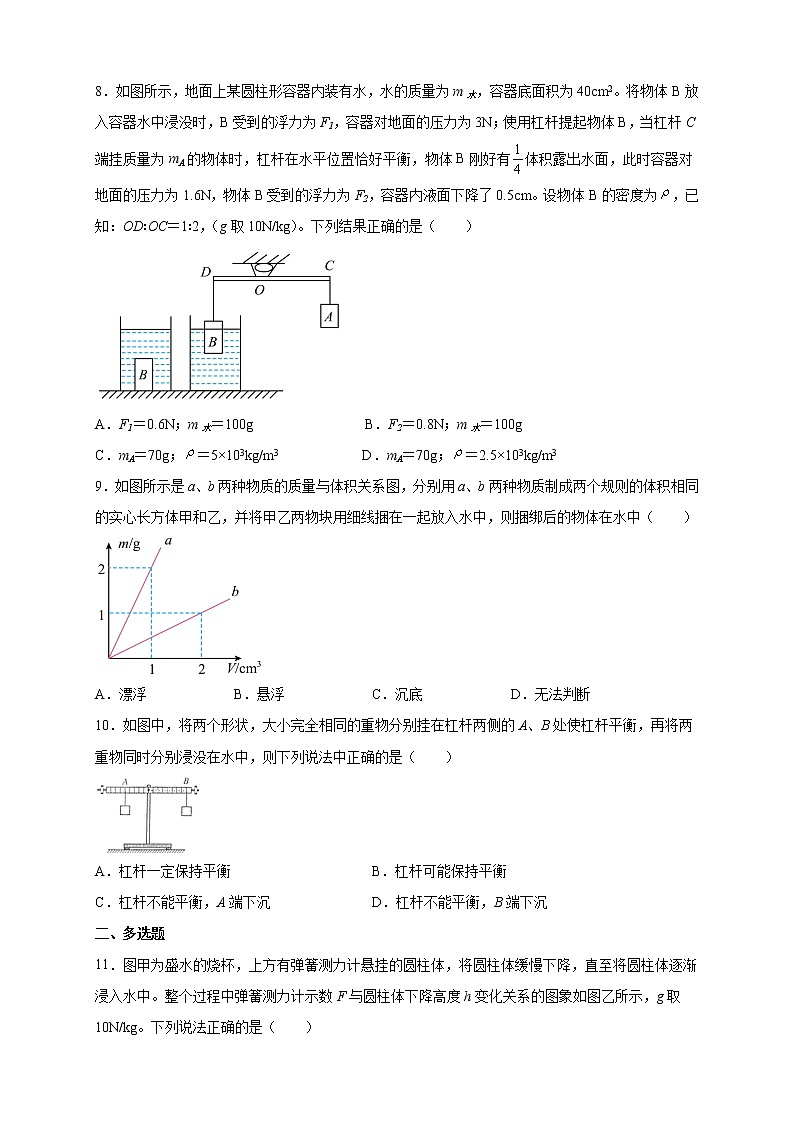 2022年中考物理复习之专题突破训练:浮力第3页