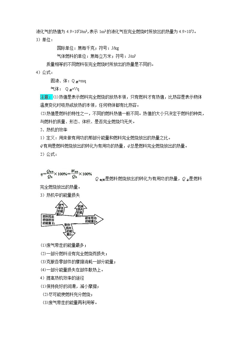 2022年中考物理专题专题六内能的利用导学案第3页