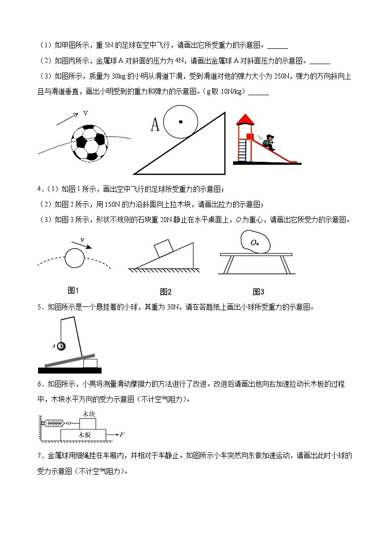 2022年中考物理二轮复习+力学作图+专题训练第2页