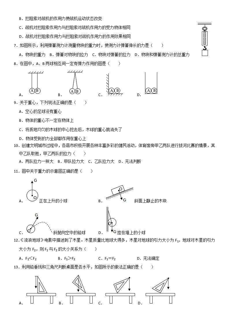 第七章  力（能力提升）（原卷版）第2頁