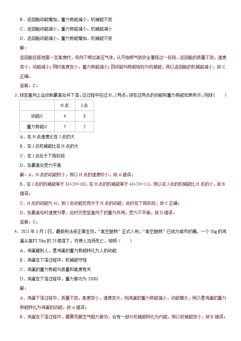 第十一章 功和机械能(能力提升)(解析版)第2页