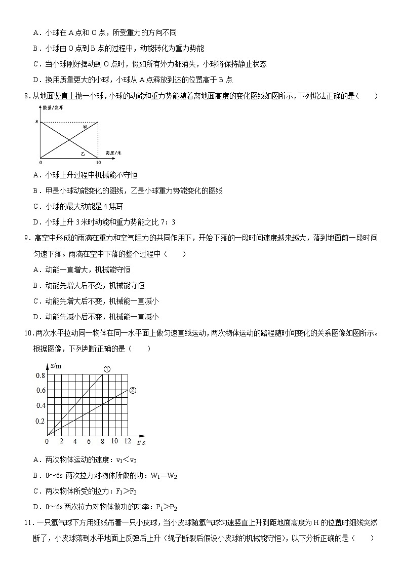 第十一章 功和机械能(能力提升)(原卷版)第3页