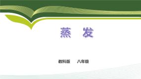 教科版八年级物理上册 蒸发说课 课件