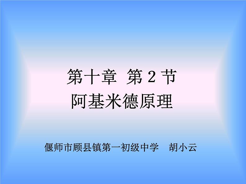初中物理人教版八年级下册 第2节阿基米德原理5 课件第1页