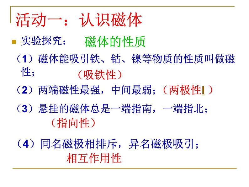 苏科版九下物理 16.1磁体与磁场 课件06