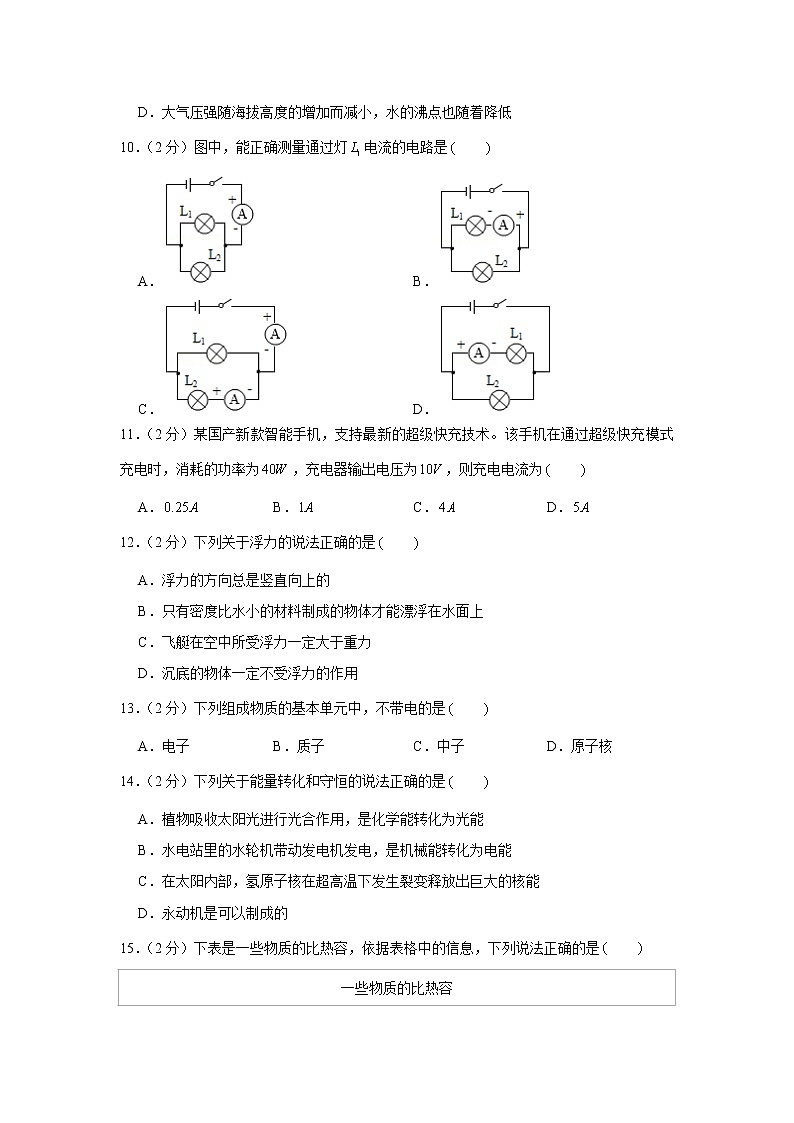 2019年北京市东城区中考物理二模试卷第3页