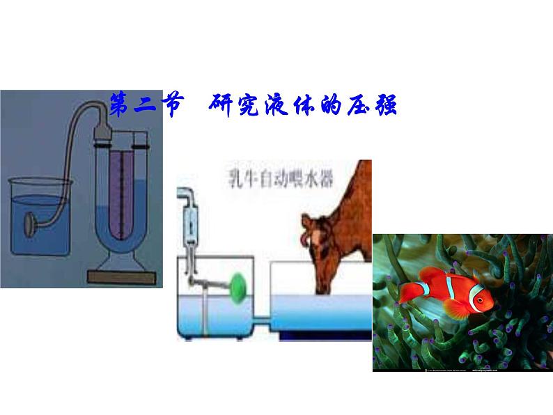 沪粤版八下物理 8.2 研究液体的压强 课件第1页