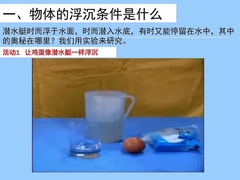 沪粤版八下物理 9.3 研究物体的浮沉条件 课件第5页
