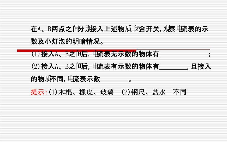 北師大版九年級(jí)全冊(cè)物理 11.6 不同物質(zhì)的導(dǎo)電性能 課件第3頁(yè)