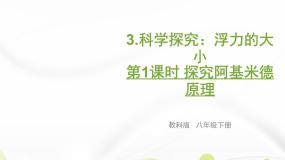 物理教科版3 科学探究：浮力的大小教课课件ppt