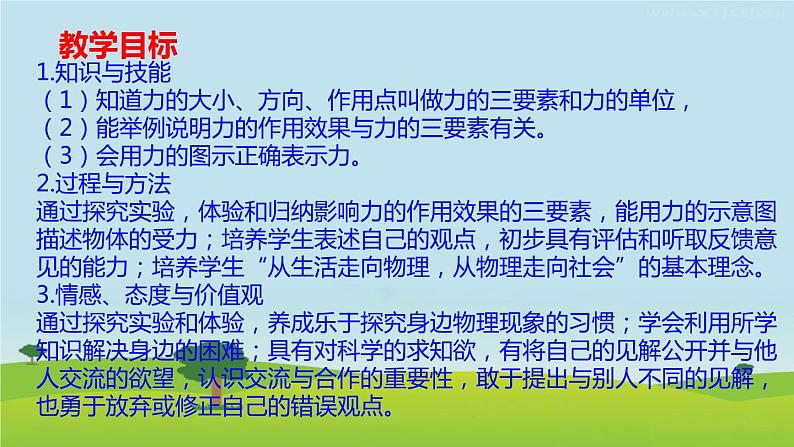教科版物理八年级下册 7.2 力的描述 课件第2页