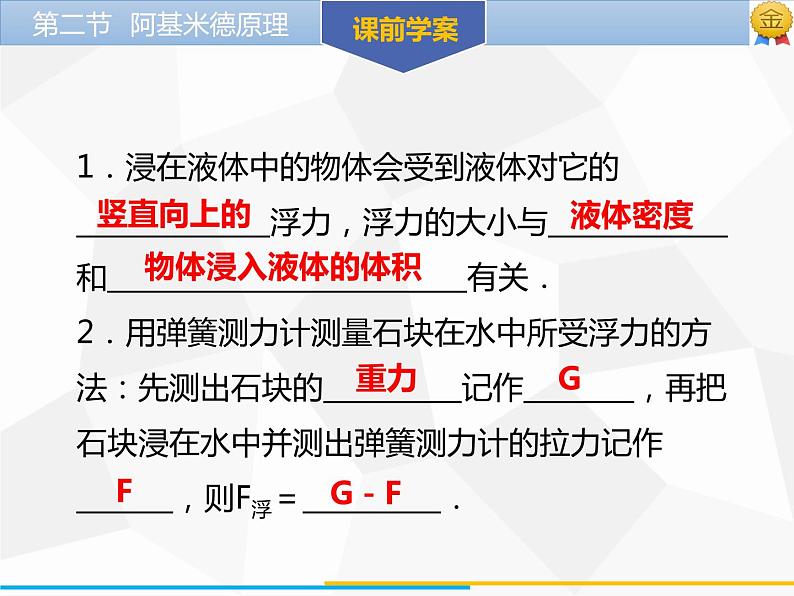 新人教版物理八年级下册第十章浮力第二节阿基米德原理(第1课时)ppt课件04