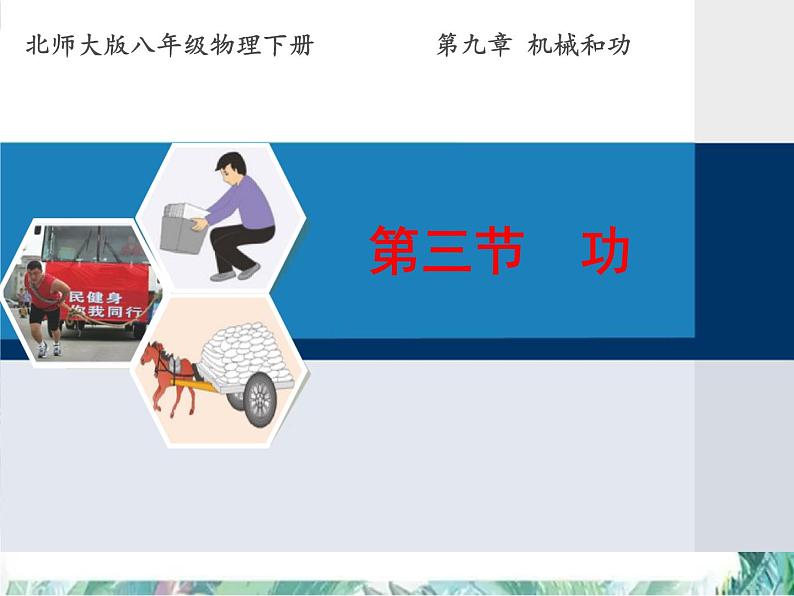 北师大 八年级下册 功 公开课课件PPT第1页