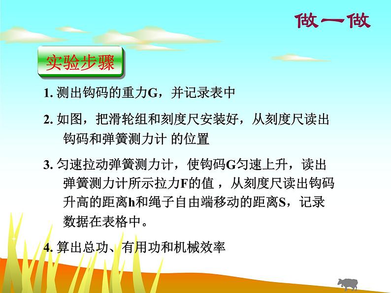 北师大 八年级下册 测滑轮组的机械效率 公开课课件PPT07