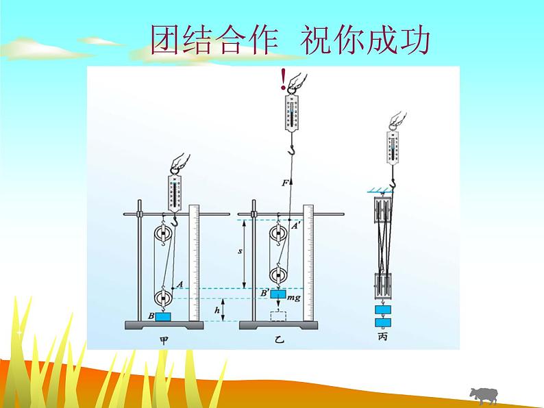 北师大 八年级下册 测滑轮组的机械效率 公开课课件PPT08