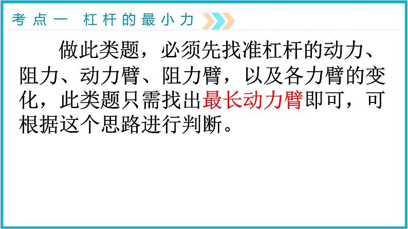 2022年中考物理二轮专题复习——杠杆的动态平衡、最小力课件PPT第4页
