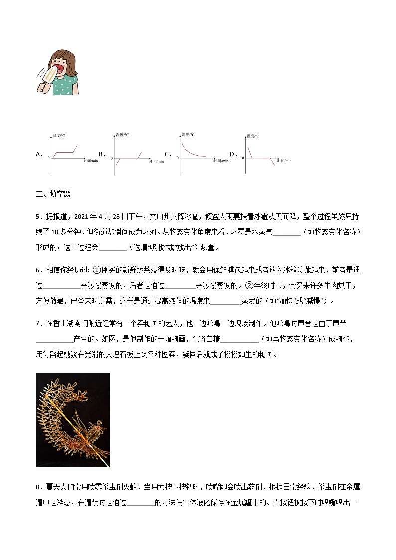 專題03 物態(tài)變化（精選習(xí)題）（原卷版）第2頁