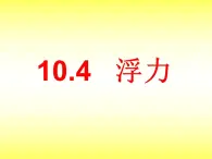 苏科版八年级下册物理 10.4浮力 课件