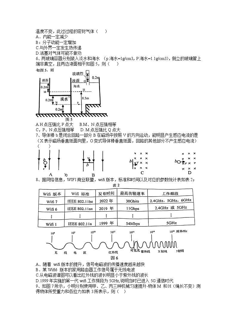 2022年广东省广州市天河区九年级中考二模物理试卷(word版)第2页