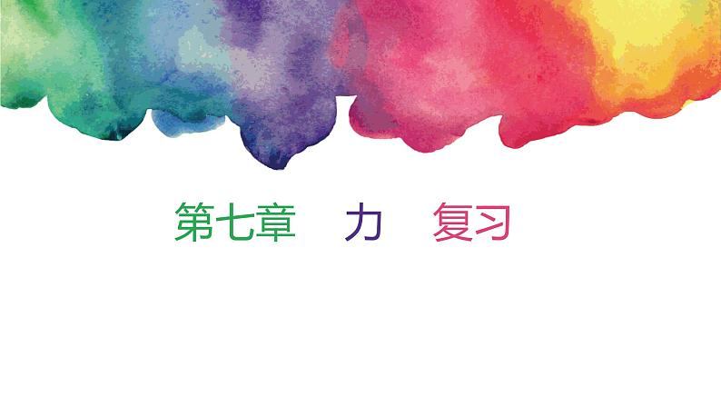 第7章力单元复习课件2021-2022学年人教版八年级物理下学期(共13张PPT)第1页