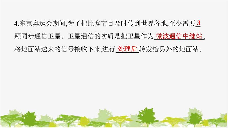 人教版物理九年級下冊第21章第4節(jié) 越來越寬的信息之路　習(xí)題課件(共19張PPT)第6頁