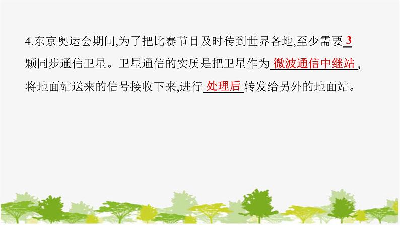 人教版物理九年级下册第21章第4节 越来越宽的信息之路 习题课件(共19张PPT)06