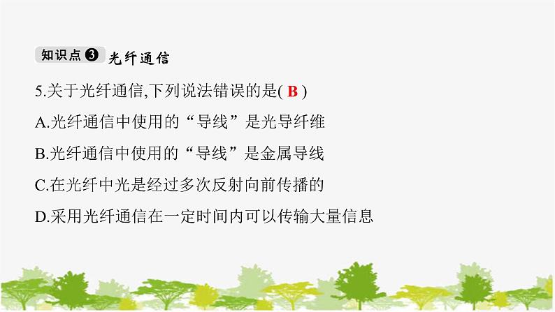 人教版物理九年级下册第21章第4节 越来越宽的信息之路 习题课件(共19张PPT)07