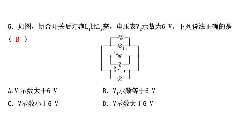 2022 人教版 九年级物理 第十六章电压电阻 习题课件(共19张PPT)第6页