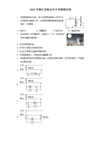 2022年浙江省丽水市中考物理试卷（含答案解析）